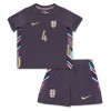 Maillot de Supporter Angleterre Rice 4 Extérieur Euro 2024 Pour Enfant